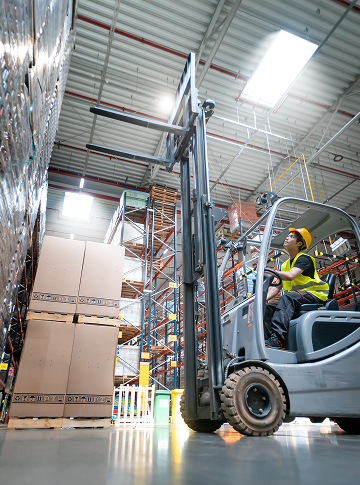 Material handling lifting equipment and warehouse infrastructure